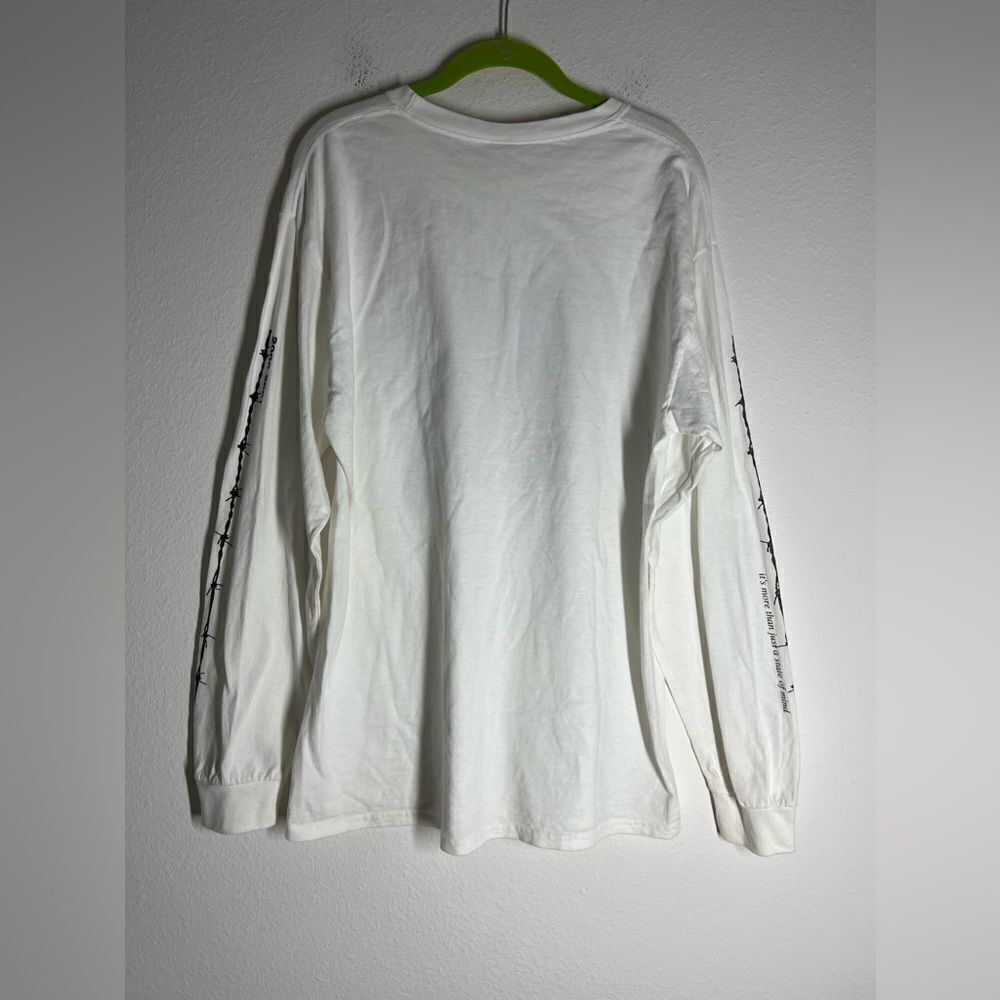 Urban Outfitters “Euphoria” White Band Tee Long Sleeve Graphic T-Shirt Mens Sz L - Picture 5 of 13